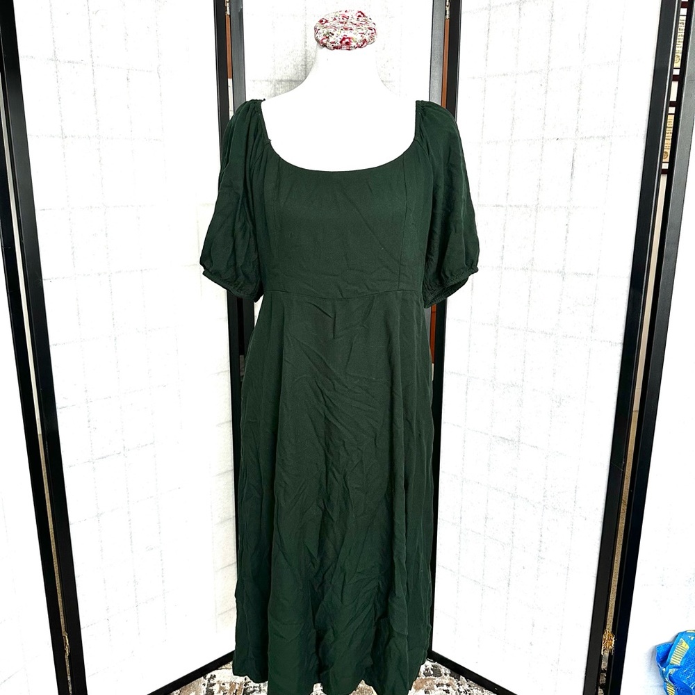 Old Navy Fit and Flare Crepe Midi Dress